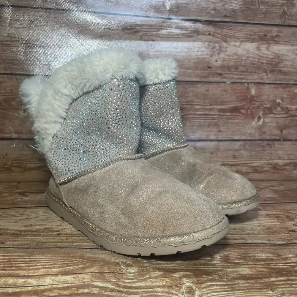 Seychelles girl sparkly winter boots rhinestone size 13